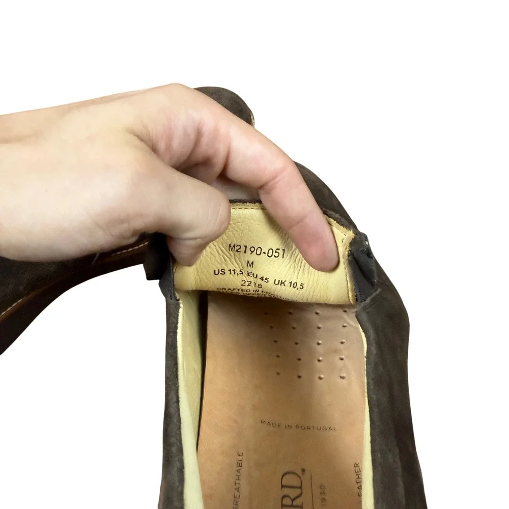 Samuel Hubbard Free Spirit Loafers Mens 11 Brown Suede Slip On Vibram Sole